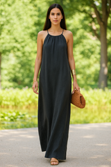 Luźna zwiewna sukienka na ramiączkach dla kobiet