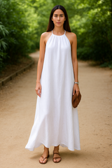 Luźna zwiewna sukienka na ramiączkach dla kobiet