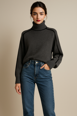 Sweter z golfem oversize z długim rękawem dla kobiet