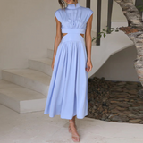 Sleeveless Open Back Maxi Dress