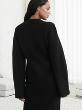 Lekki kardigan damski z szerokimi rękawami