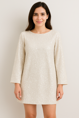 Sukienka koktajlowa z cekinami i wiązaniem dla kobiet