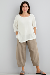 Damskie casualowe spodnie z szerokimi nogawkami