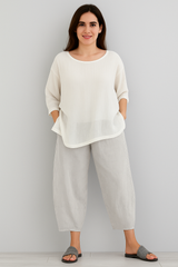 Damskie casualowe spodnie z szerokimi nogawkami