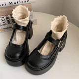 Damskie buty retro Dirndl z platformą