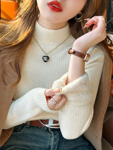 Damski golf z aksamitną podszewką