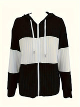 Damska casualowa bluza zimowa z kapturem