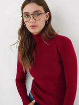 Klasyczny sweter z golfem dla kobiet