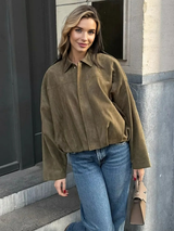 Damowa kurtka bomberka z długim rękawem