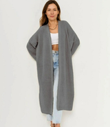 Damski kardigan z otwartym przodem, luźny krój