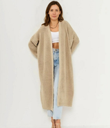 Damski kardigan z otwartym przodem, luźny krój