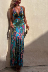 Tropical Wrap Summer Dress