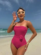 Floral Halter Monokini Swimsuit
