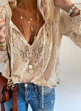 Boho V Neck Summer Blouse