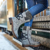 Wodoodporne zimowe buty do połowy łydki