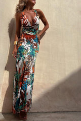 Tropical Wrap Summer Dress