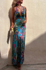 Tropical Wrap Summer Dress