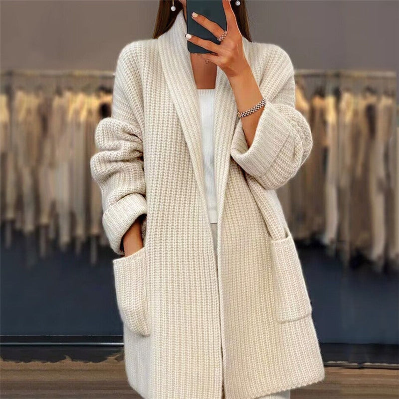 Damska kardigan z długim rękawem w stylu casual