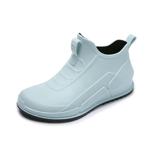 Damskie kalosze typu slip-on z wodoodpornym materiałem