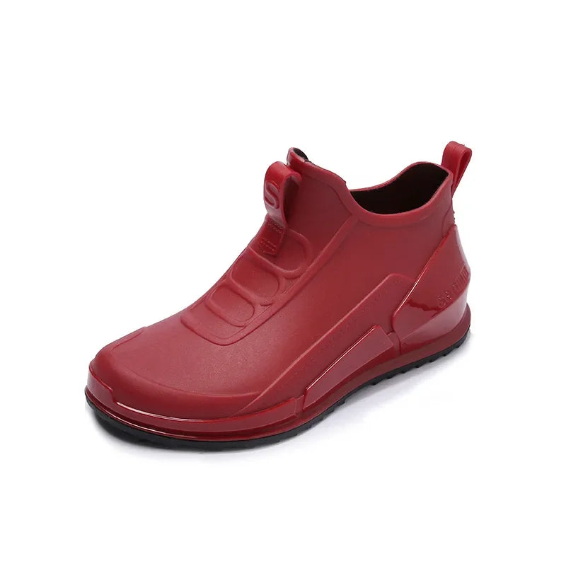 Damskie kalosze typu slip-on z wodoodpornym materiałem