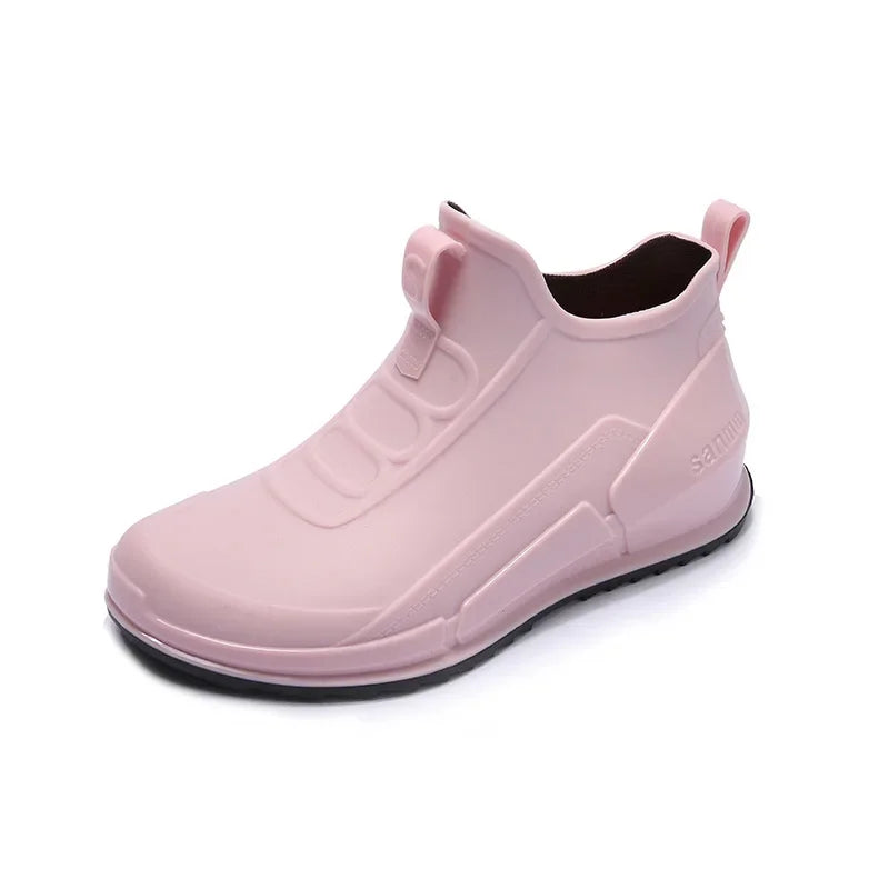 Damskie kalosze typu slip-on z wodoodpornym materiałem