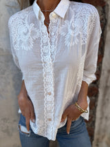 Embroidered Casual Summer Blouse