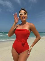 Floral Halter Monokini Swimsuit