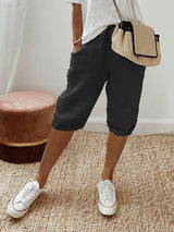 Cotton Linen Style Summer Shorts