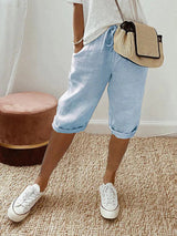 Cotton Linen Style Summer Shorts